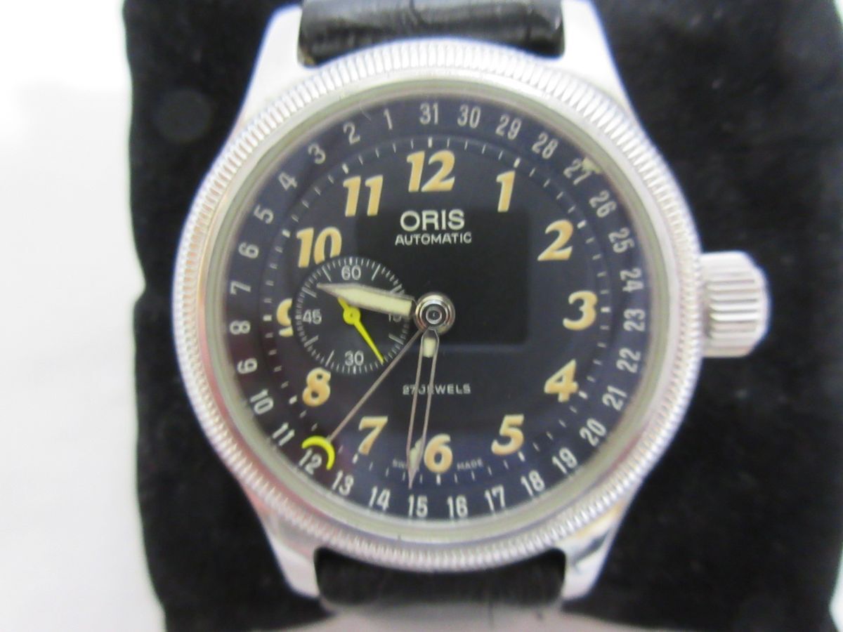 【やや傷や汚れあり】6676] 稼働品 ORIS/オリス 7482B ビッグクラウン 自動巻き 25石 ウラスケ シースルーバック 腕時計の ...
