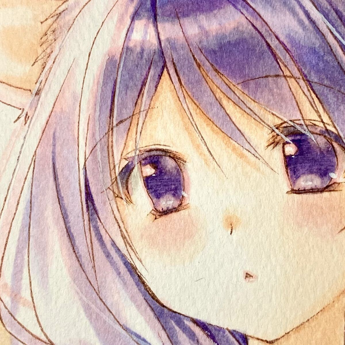 vivi 手描きイラスト「Venus301」女の子 美女 ショートヘア 下から