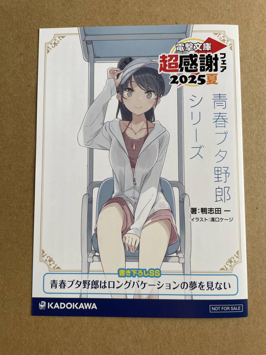 青春ブタ野郎シリーズ SS リーフレット　電撃文庫 超感謝フェア 2016 青春ブタ野郎シリーズ SS リーフレット 電撃文庫 超感謝フェア 2016