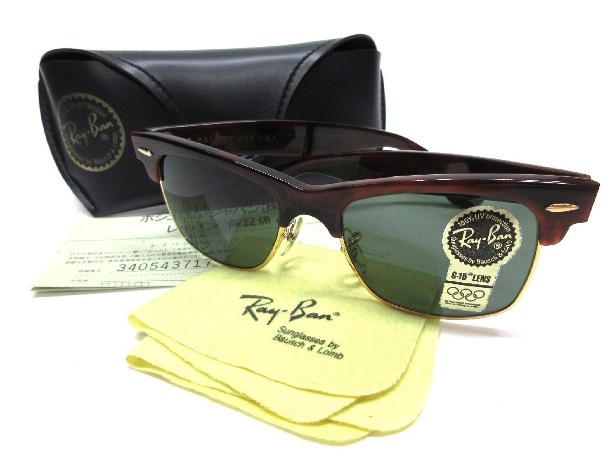 希少 B&L 54mm ♯3 リアルトータス ウェイファーラーマックス レイバン