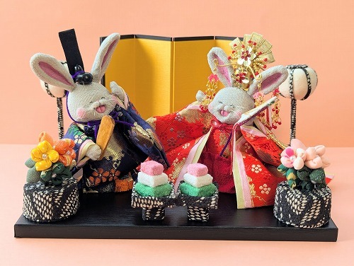 新品】ハンドメイドひな祭りのリース☆お雛様☆ぼんぼり☆桜☆橘