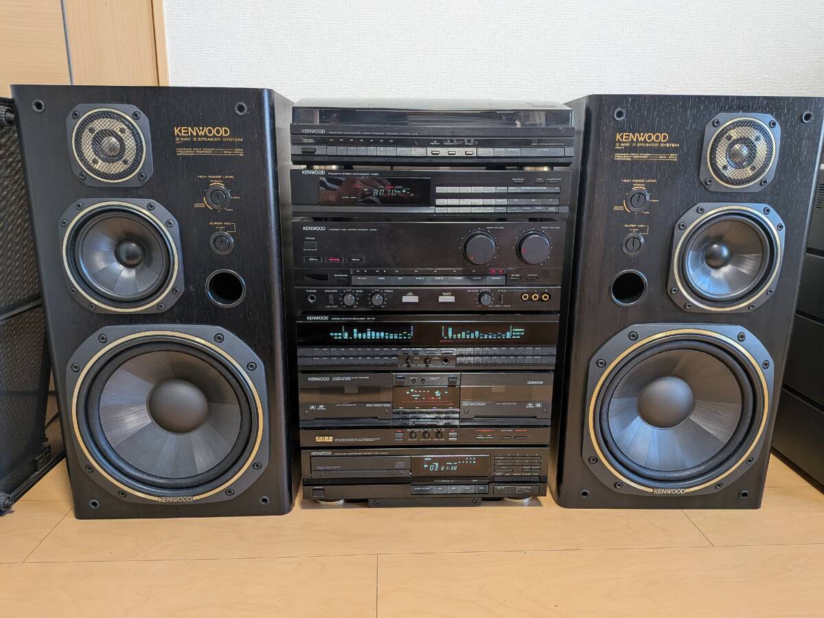 中古】KENWOOD ROXY DG77 バブルコンポ サラウンドスピーカー付の落札
