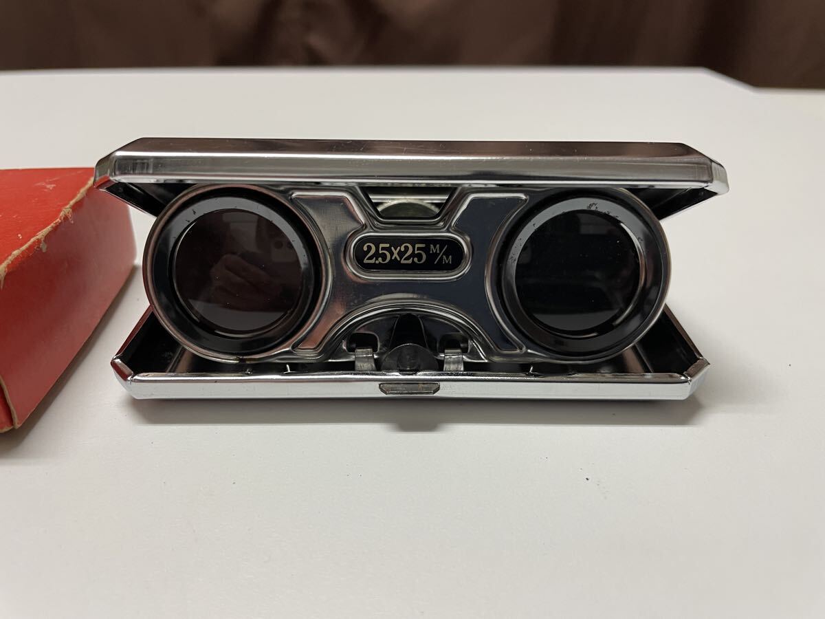 中古】昭和レトロ ビンテージ オペラ グラス CRYSTAR 2.5× レンズ 