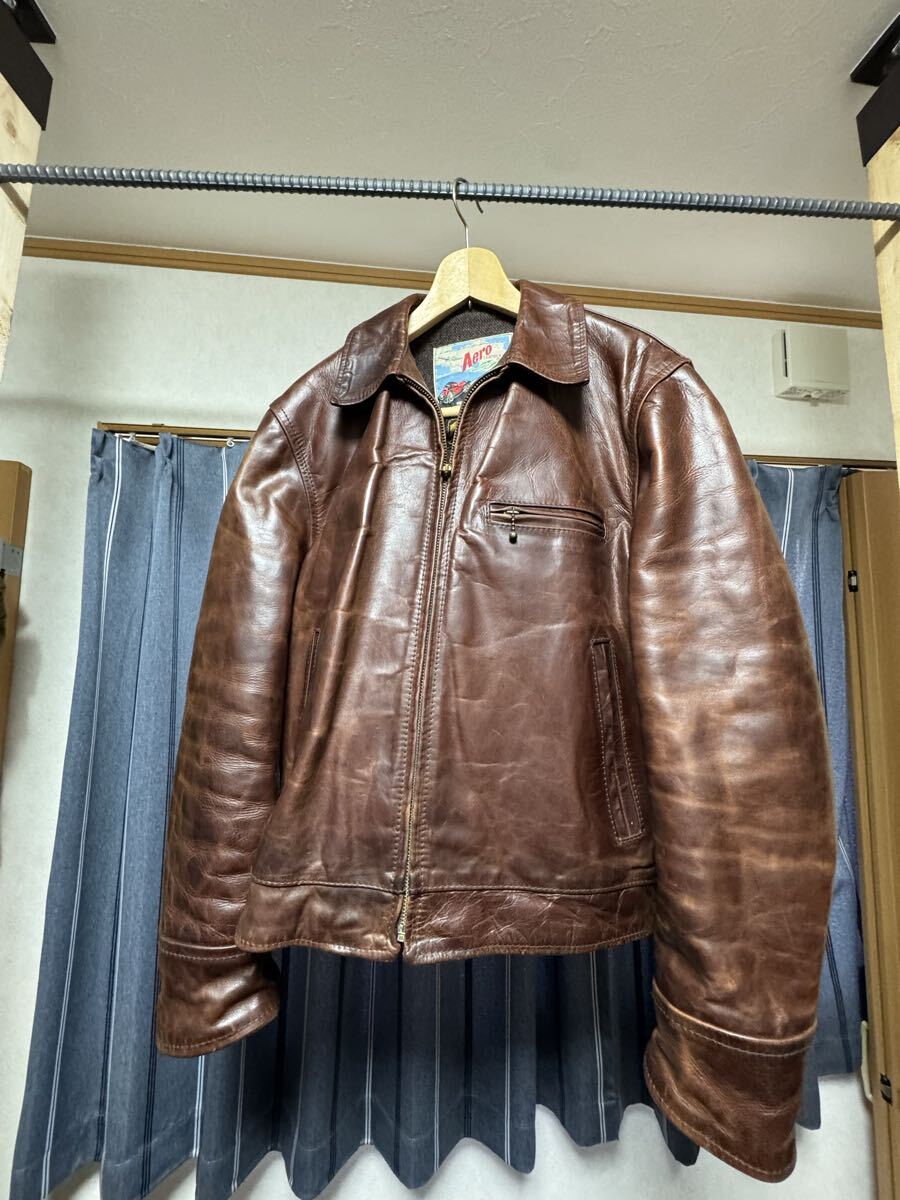AERO LEATHER エアロレザー サイズ 38 送料無料 馬革 おまけ付き