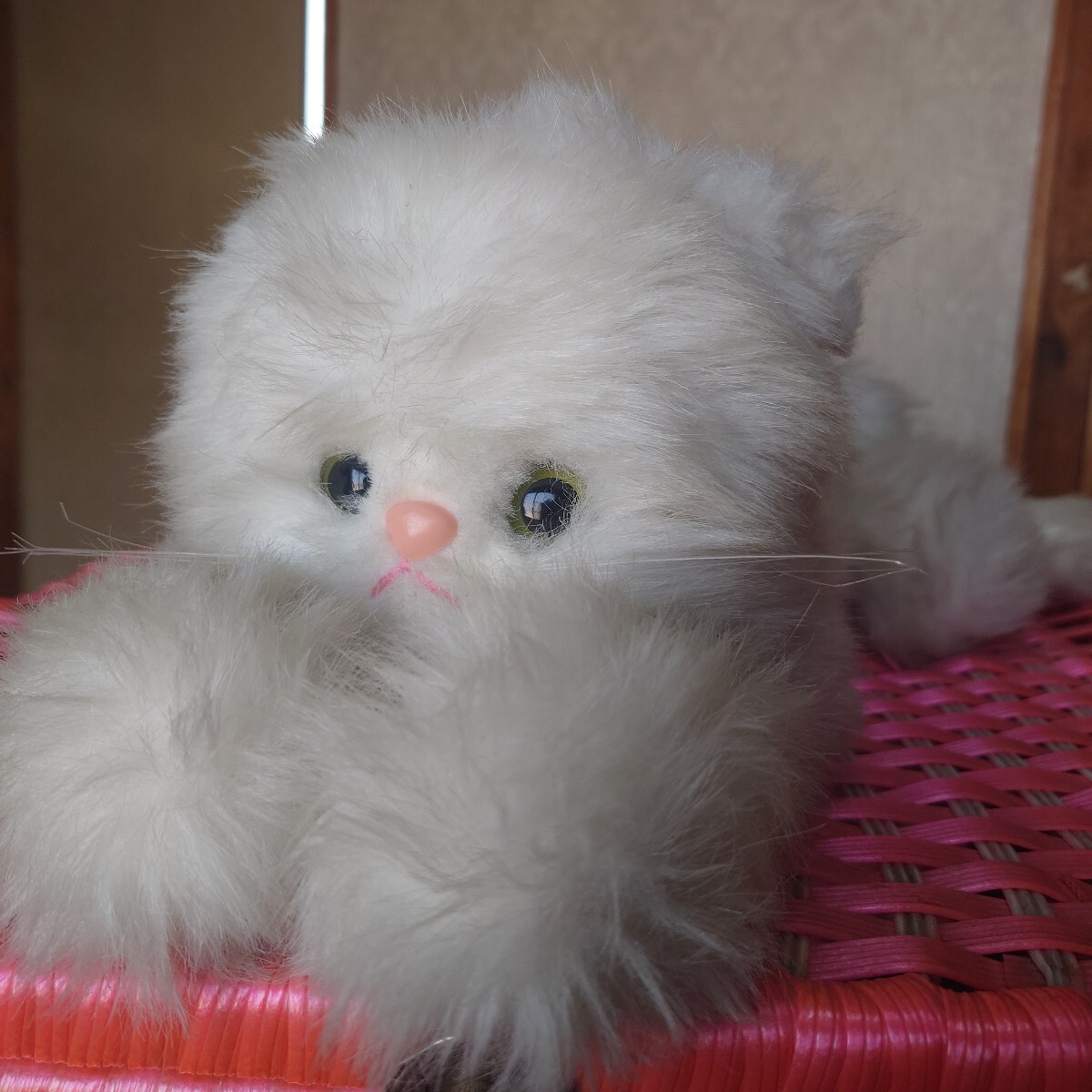 中古】即決☆レア オオイケ ペルシャ猫 ぬいぐるみ ボビー 白い猫 OIKE