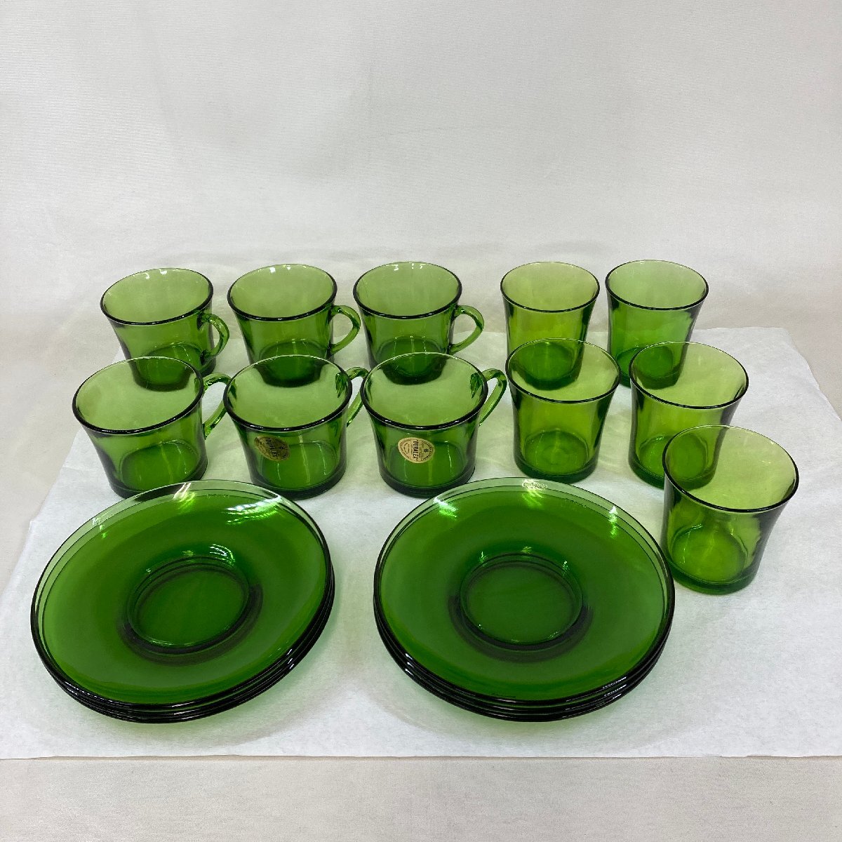 中古】【ビンテージ/50年代】DURALEX フランス製 プレート 大/小 20