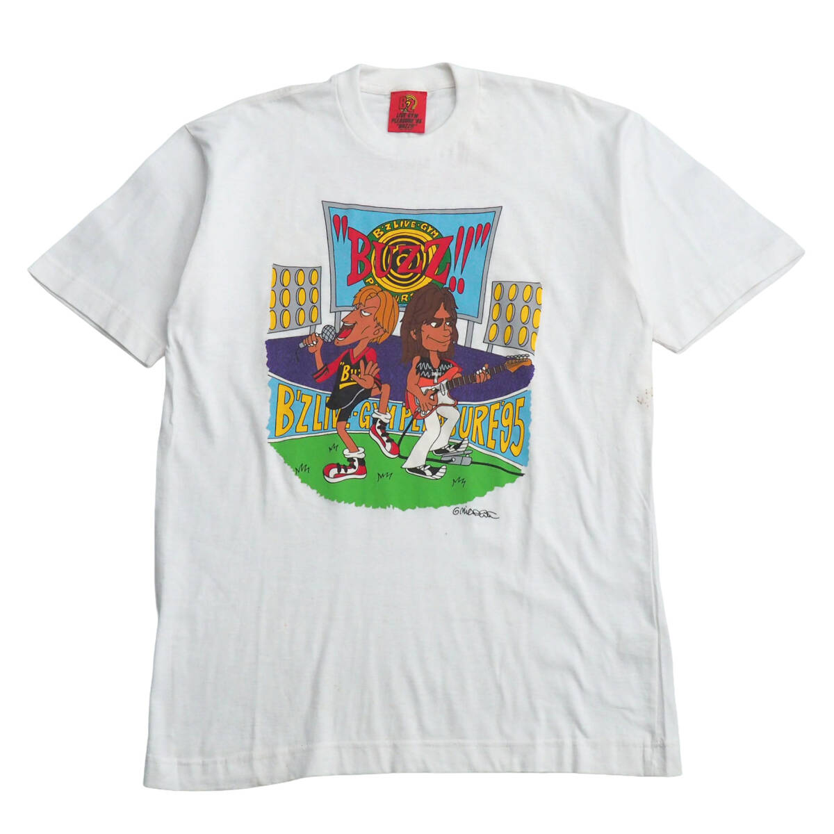 新品】B'z☆イラスト☆Tシャツ☆LIVE-GYM 1995☆BUZZ!!☆新品・未開封