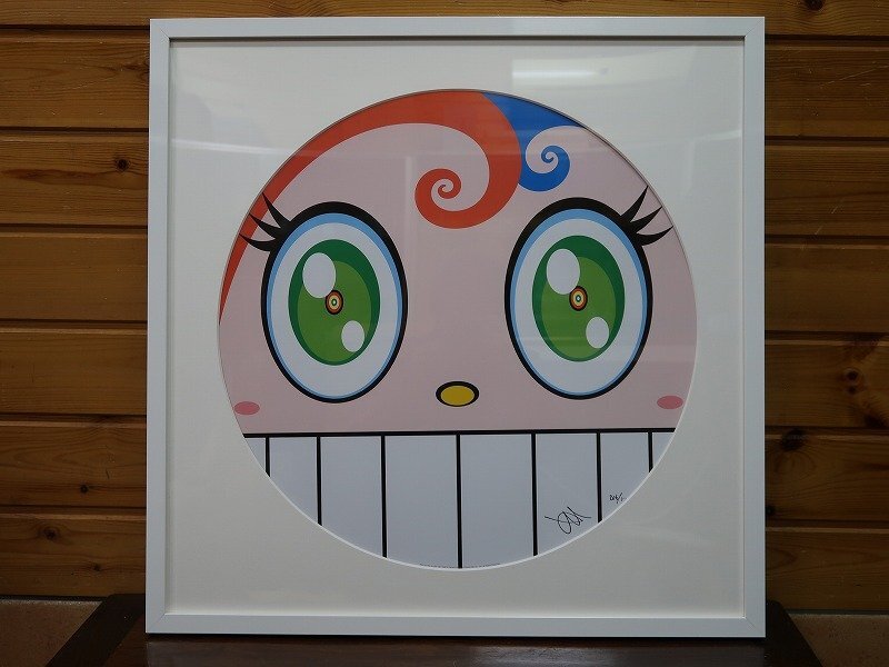 中古】▽ 人物画 油絵 「村上隆」 F6 肉筆 紙本 額装 ▽の落札情報詳細