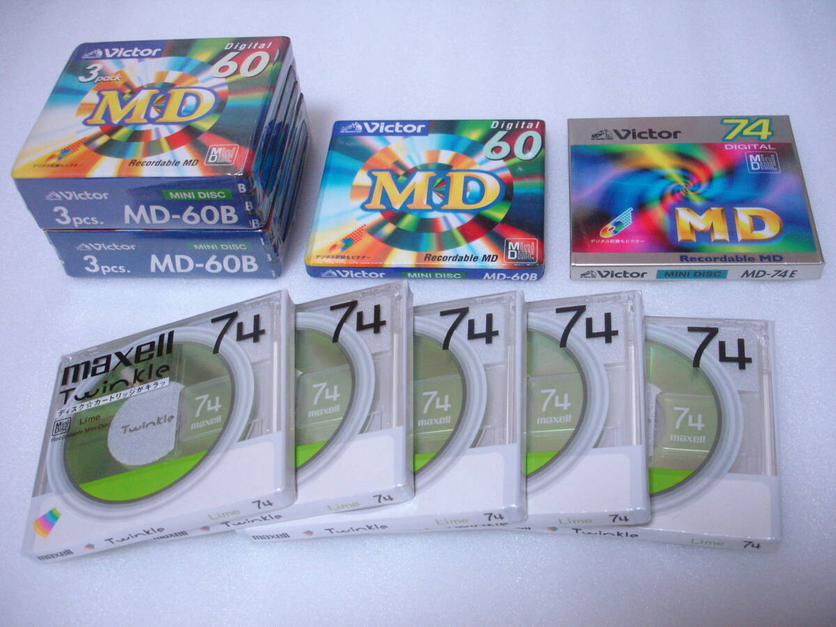 maxell MDディスク 80分10枚 アルミケース付き 中古MDディスク Twinkle