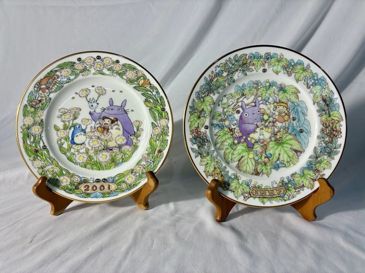 となりのトトロ Noritake ノリタケチャイナ 小皿5枚セット 藍色 銘々