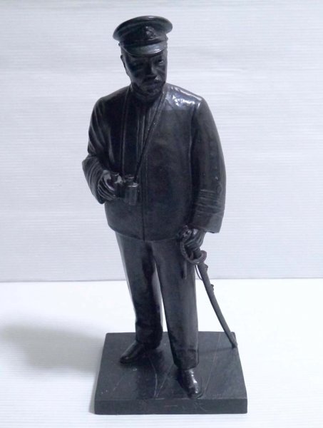 中古】7◇海軍記念図（三笠艦橋の図）◇大判石版画◇海軍記念日用出版