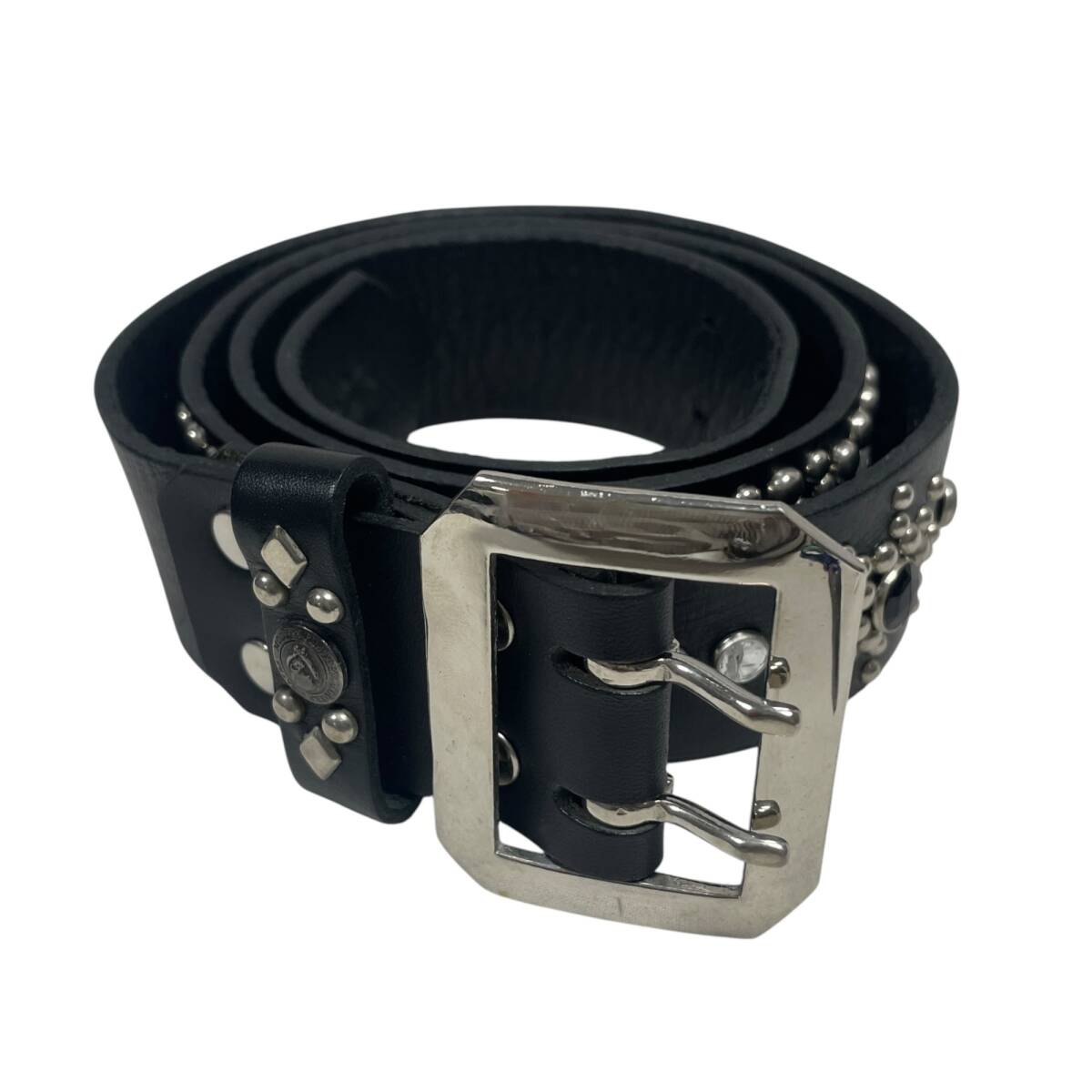 中古】1円スタートモダンパイレーツ スタッズ レザー ベルト GLAY TERU