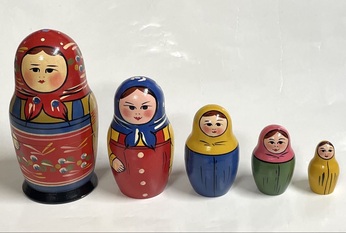 箱根 七福神人形 木彫七福神・入れ子人形玩具 ロシア・コブロフ工房作