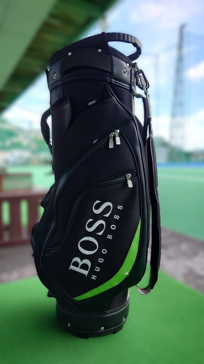 ヒューゴボス◇HUGO BOSS スタンド式キャディバッグ ブラックチェック