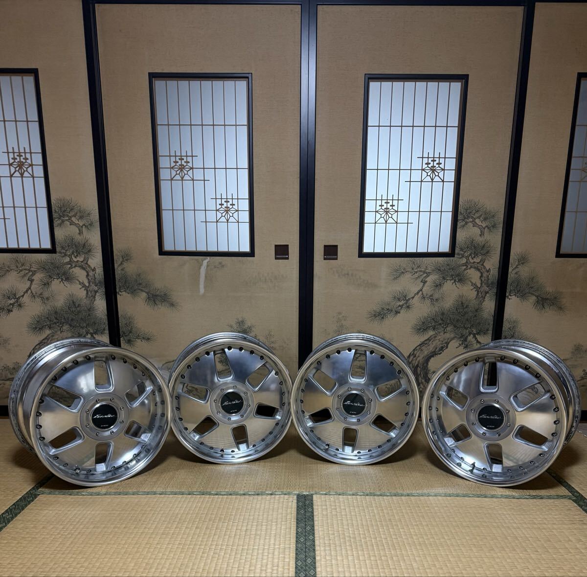 ☆ WORK ユーロライン ディッシュ メッキ 17インチ 4H 100 bB 4本