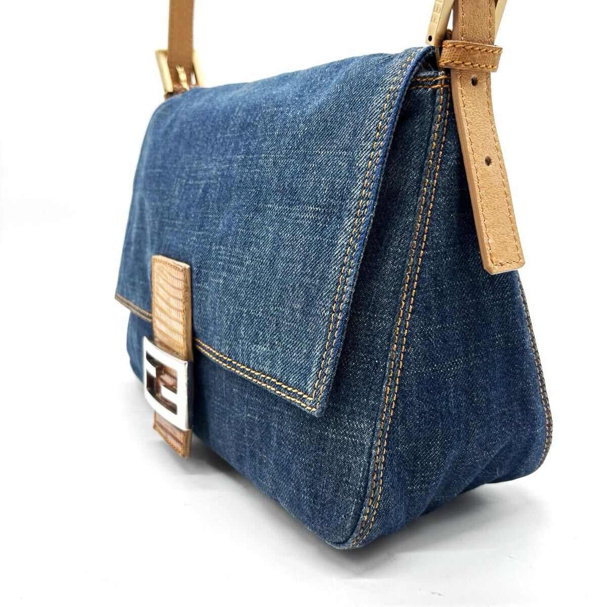 ☆GUCCI GG柄 バンブー ショルダー バッグ キャンバス × レザー 【000 
