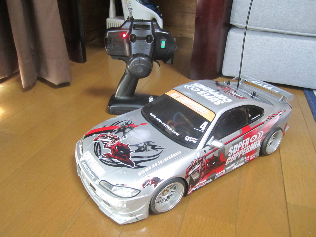 中古】タミヤ 1/10 電動RCカー ニスモ COPPERMIX シルビア (TT-01D