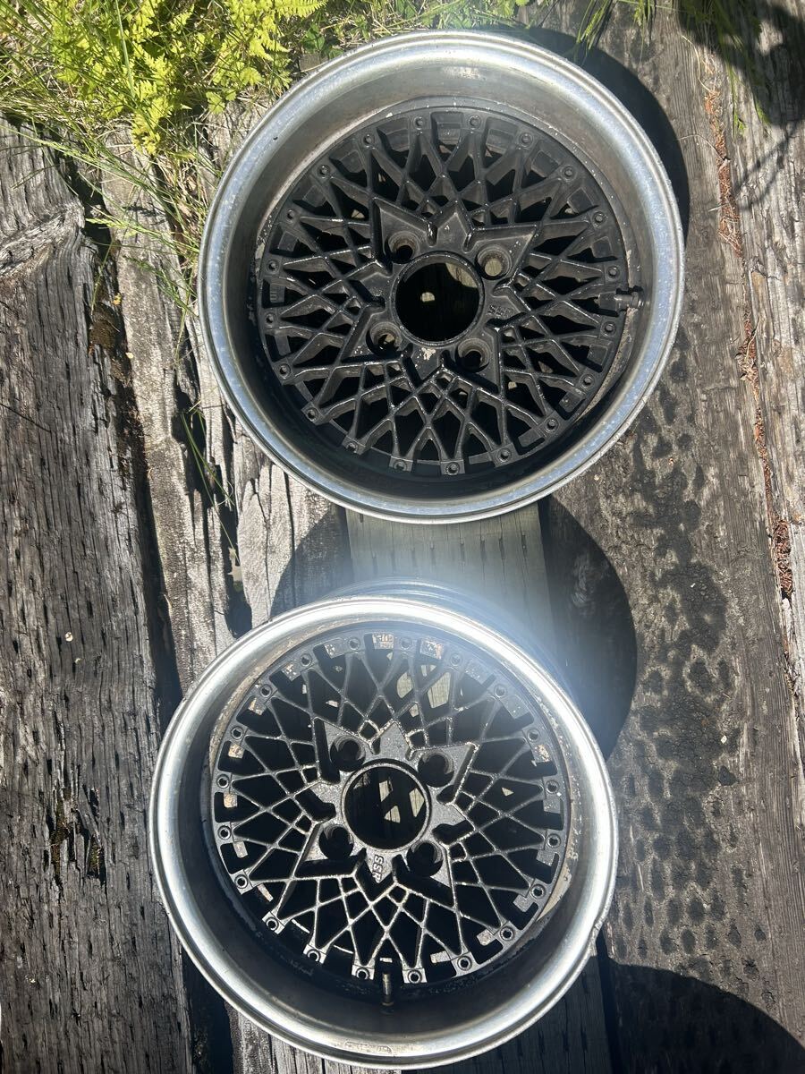 SSR メッシュ　当時物　15インチ7J+38 4穴　pcd114.3 JDM SSRフォーミュラメッシュ 15×7.5J 0 Aタイプ PCD100-4H ホイール2 SSR
