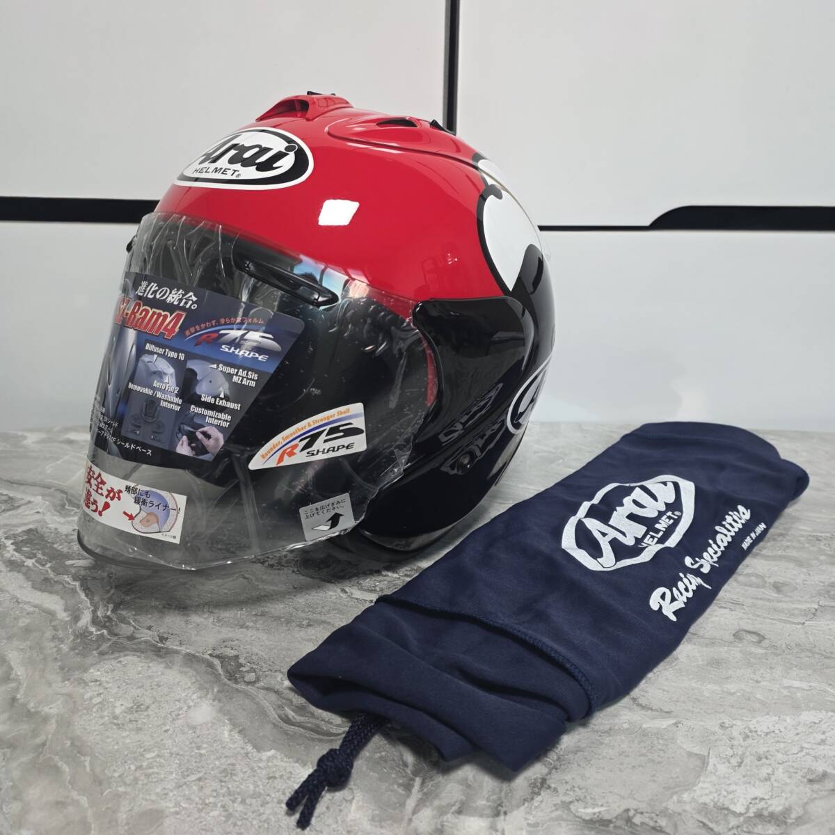 美品 ARAI SZ-Ram4 SZラム4 SZRam4 ストロボ イエロー インターカラー