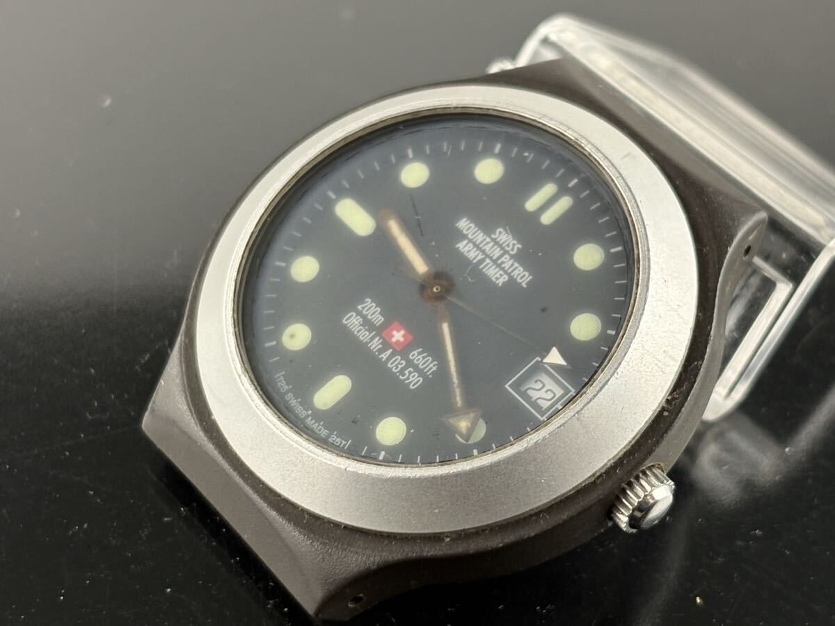 中古】Swiss Mountain Patrol Army クオーツ 200m□電池交換の落札情報 