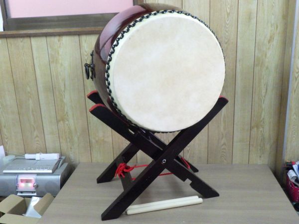 和太鼓 打面 直径約33cm 和楽器 打楽器 和風 長胴太鼓 メーカー不明