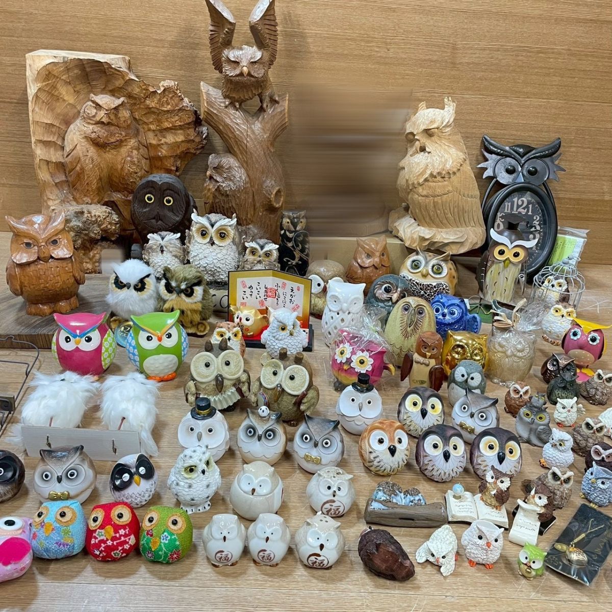 セキグチ　sekiguchi 鳥鳥まつり　フクロウ他ぬいぐるみセット　中古品 ○フクロウ ぬいぐるみ セキグチ 13㎝程○お腹を押すと鳴く○ふくろう