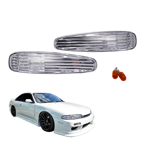 社外 S14 SILVIA 後期 フロント ウインカー クリアレンズ 左 助手席側