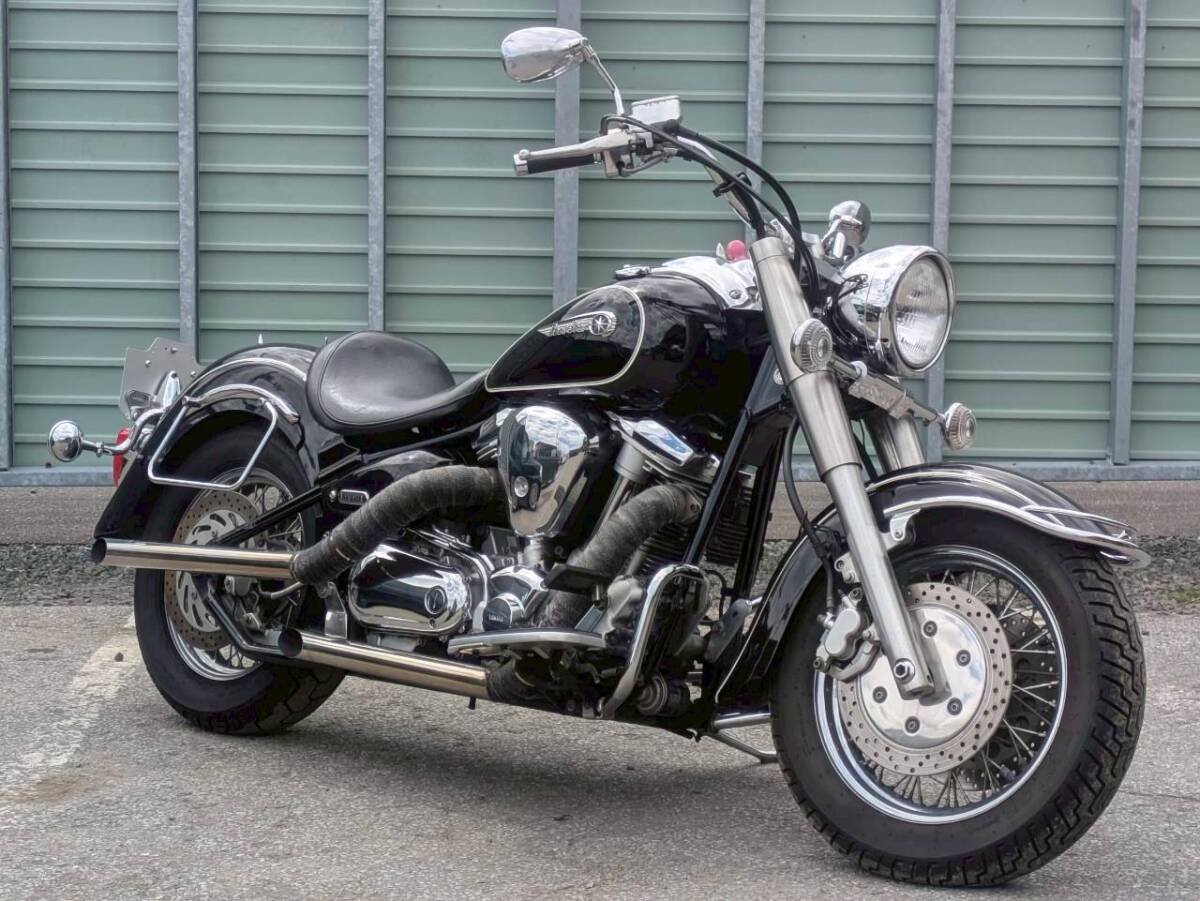 中古】ヤマハ YAMAHA XV1600 ロードスター 純正 本革サイドバッグ 左右