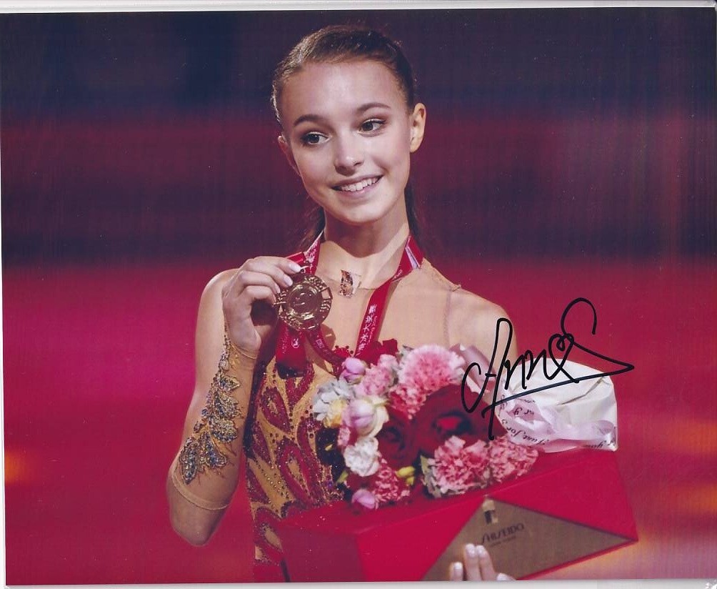 アンナ・シェルバコワ 直筆サイン入り写真 フィギュアスケートロシア