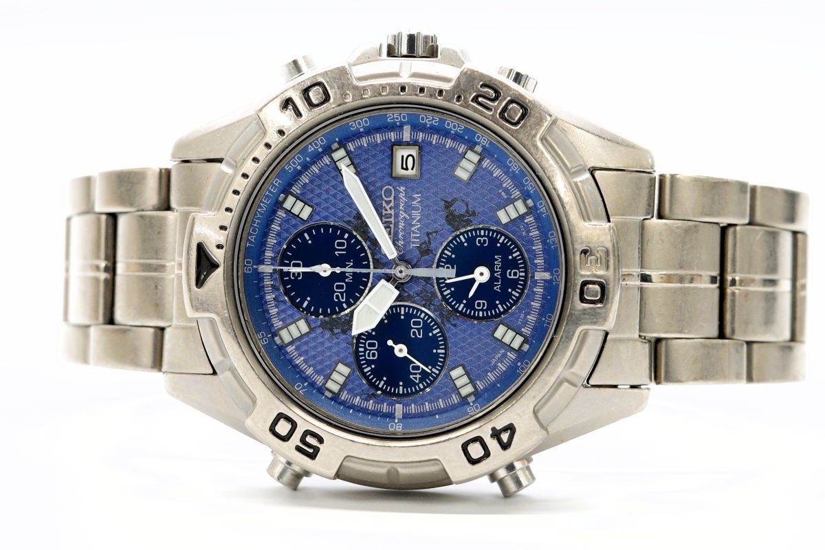 中古】【希少】SEIKO セイコー 7T32-6000 SPIRIT TITANIUM スピリット