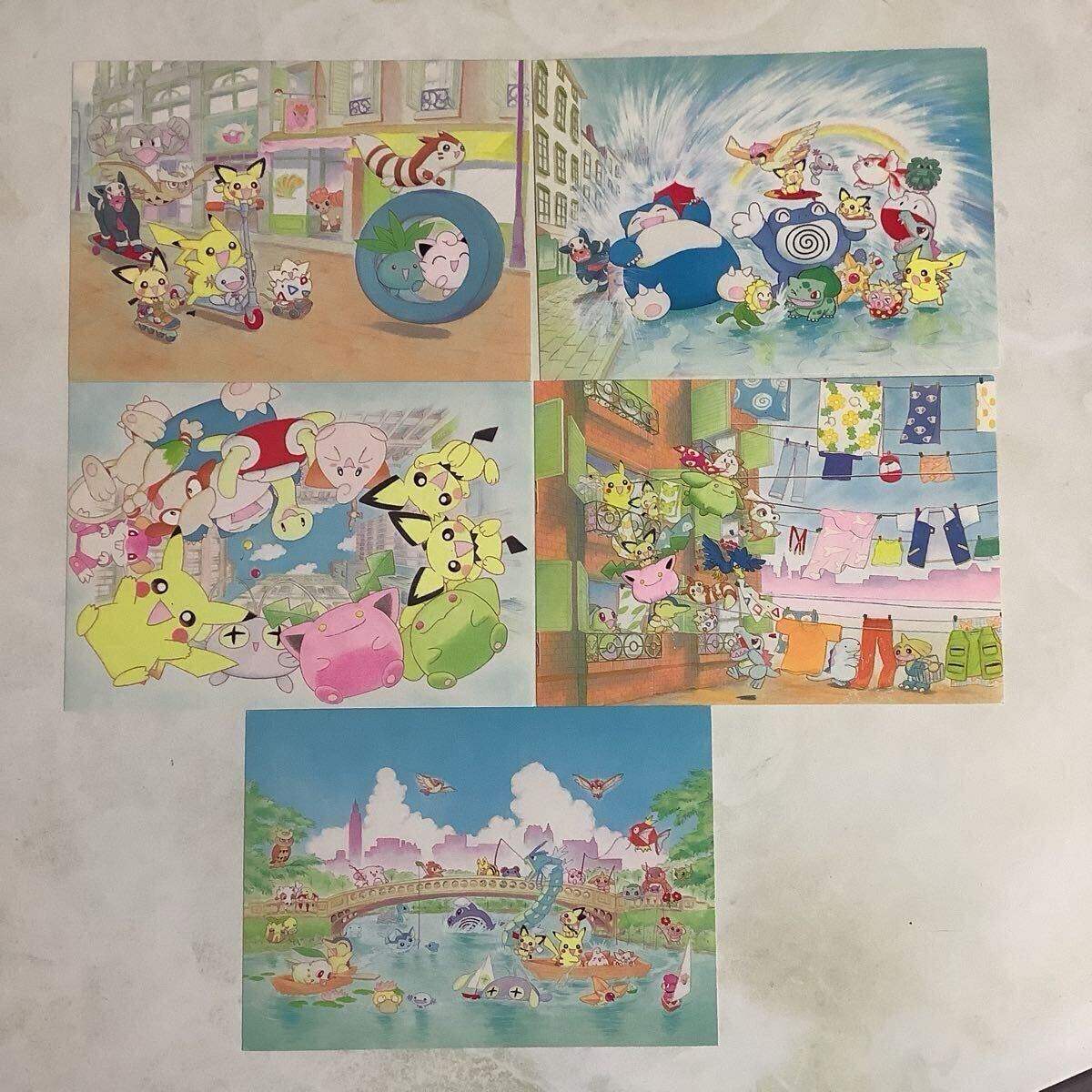 ポケモン ポストカード 5枚セット ふくやまけいこ作の落札情報詳細