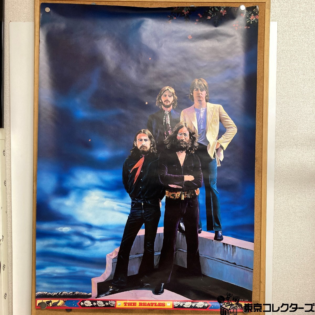 朝日生命 ビートルズ ポスター 横尾忠則 ※送料無料 [当時物][The
