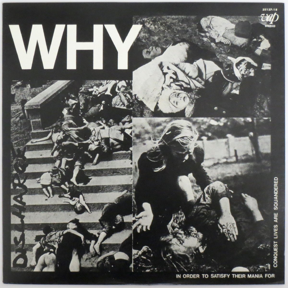 やや傷や汚れあり】【帯付】 ディスチャージ 「WHY/なぜ」 DISCHARGE
