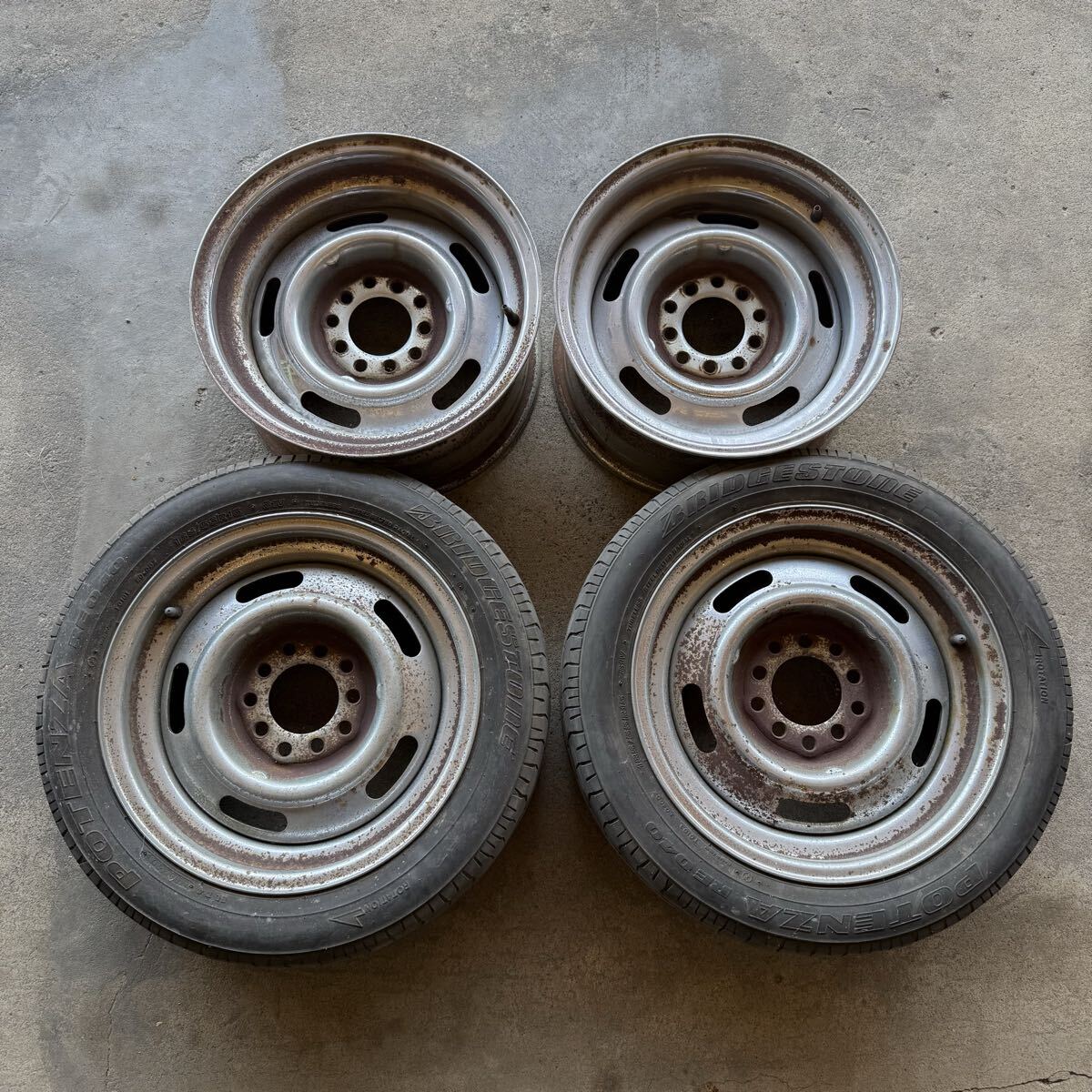リムあり[RM]ディッシュ[中古]ホイール15インチ4本[15x7J+20/114.3/5H 