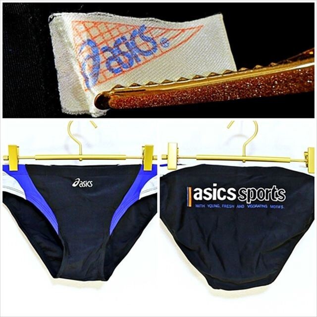 中古】アシックス 競パン ブーメラン型競泳水着 国体総体 都道府県代表