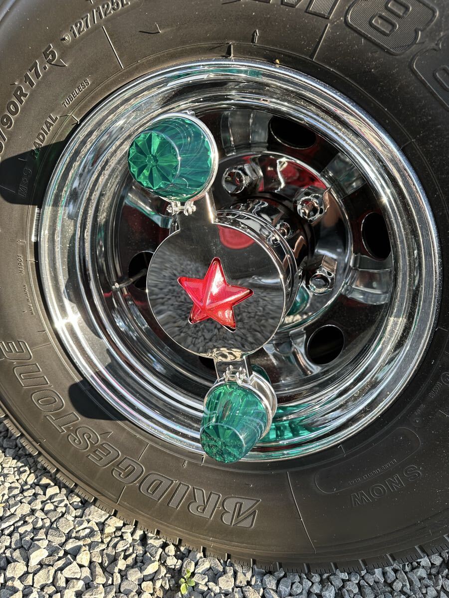 デコトラ レトロ ホイール マーカー 電池式 LED 2トン 2t バスマーク