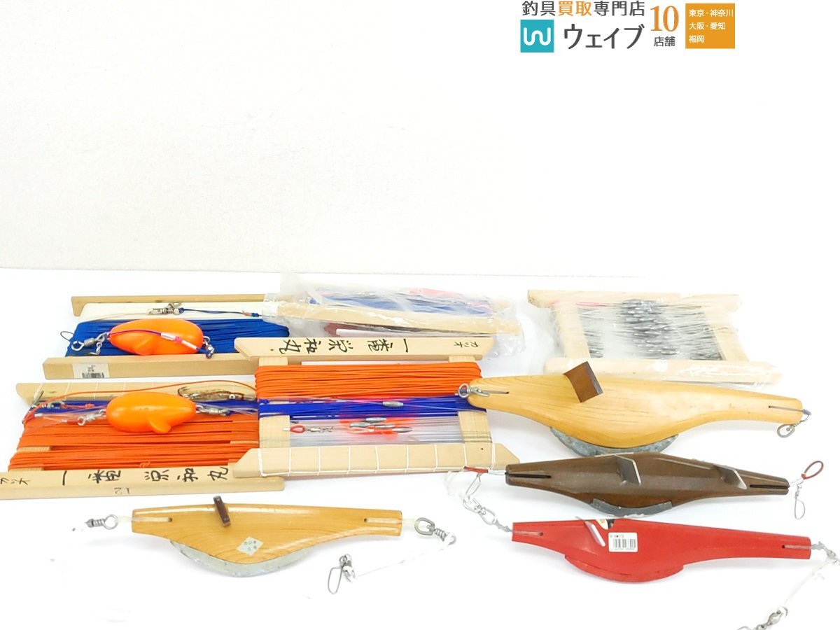 トローリング 曳き釣 木製エギ 餌木 ヒコーキ 漁具 釣り具 セット