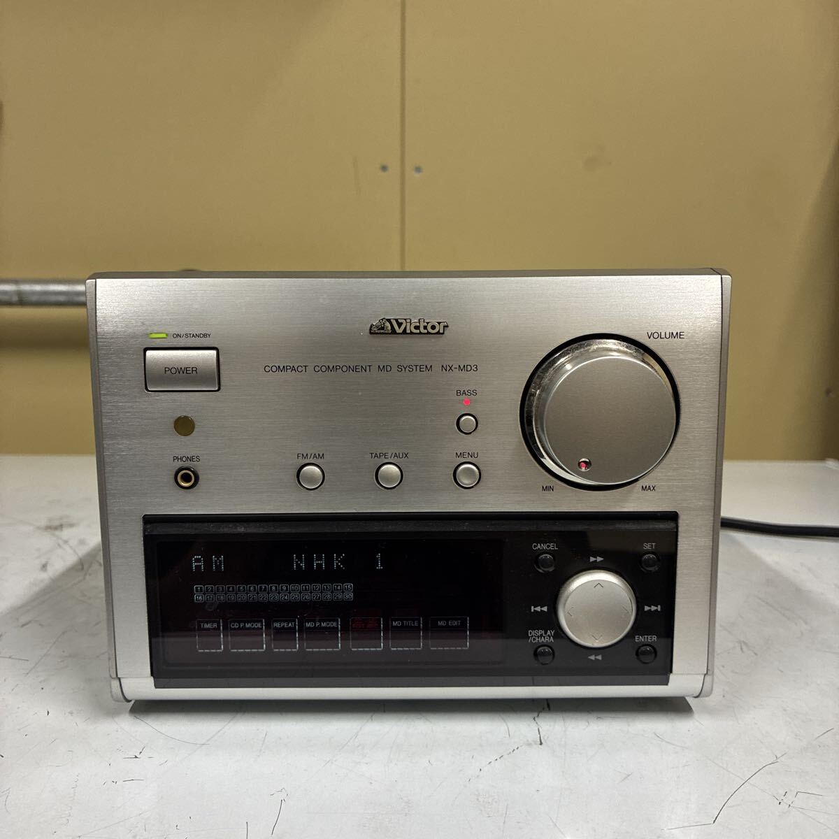 中古】victor ビクター CD・MDコンポ CA-NXMD1-B＋SP-NXMD1000-B の