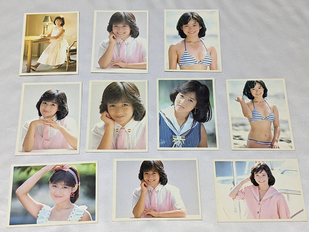 中古】1985年昭和60年? 岡田有希子 Amada カード 水着姿 1枚 袋付?の