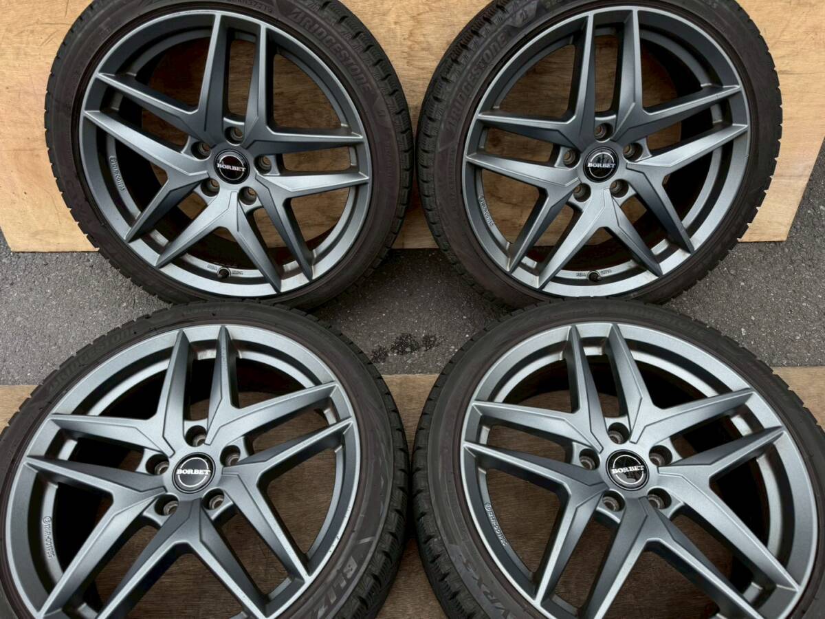 雪 冬支度！4本スタッドレス付中古ホイール BORBET ボルベット タイプF