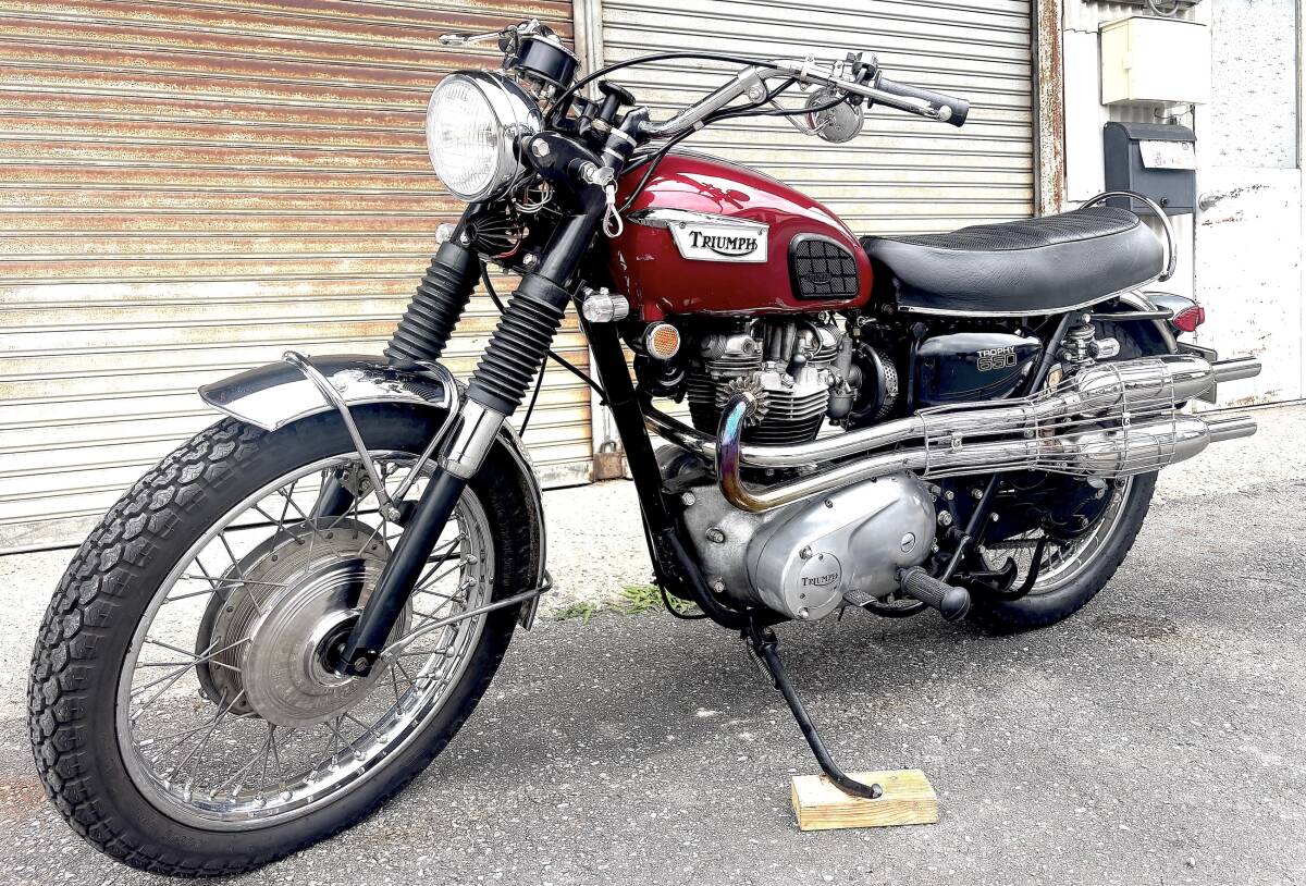 ビンテージ・バイク・オートバイ車体】1969年 トライアンフ TR25W 当時