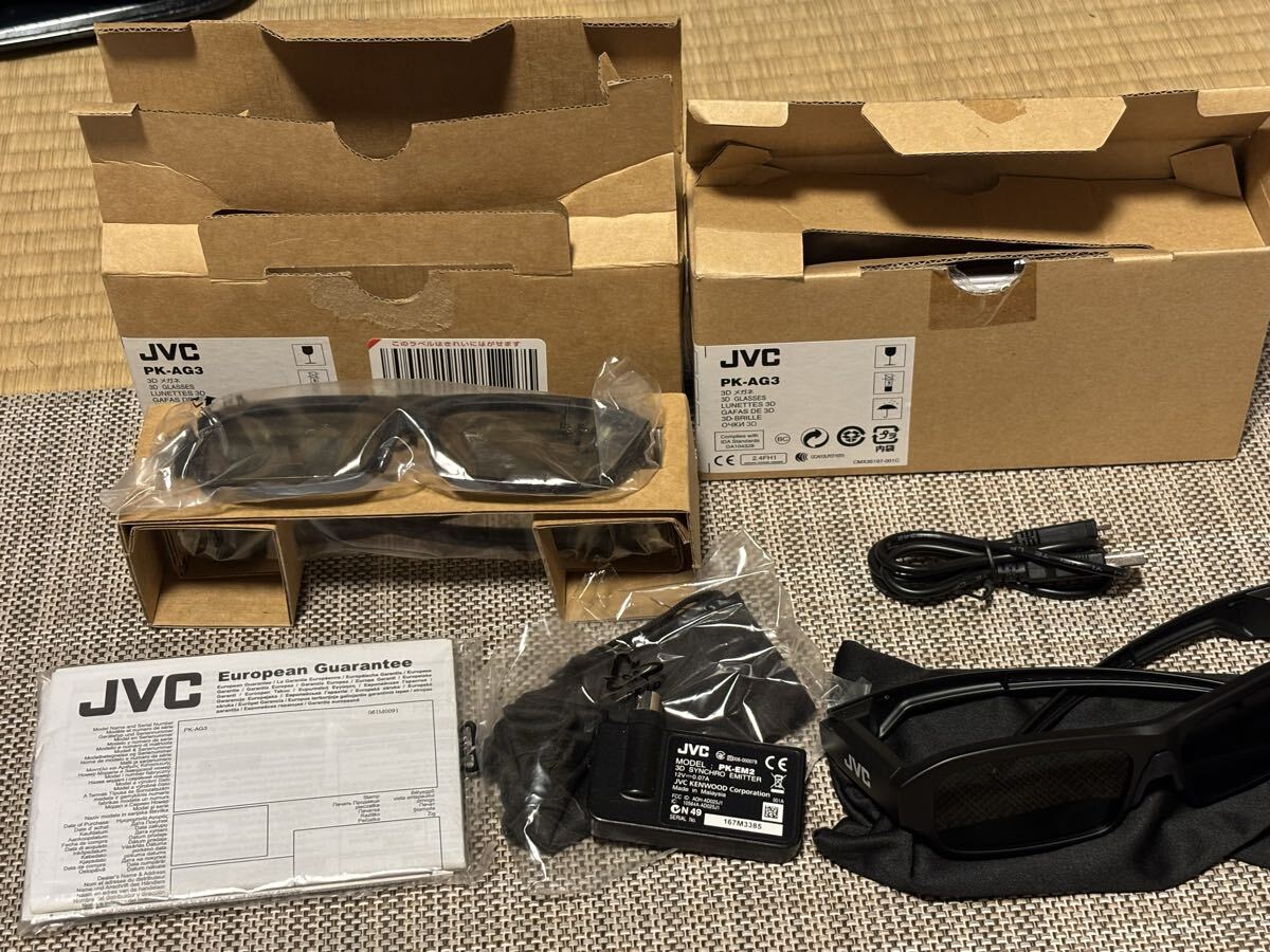 JVC 3Dシンクロエミッター PK-EM2 & 3Dメガネ PK-AG3 送料無料の落札