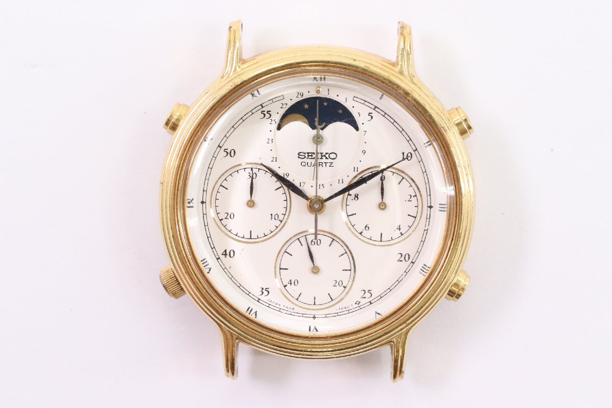 超希少モデル】セイコー SEIKO 7F38-6180 ムーンフェイズ デイデイト