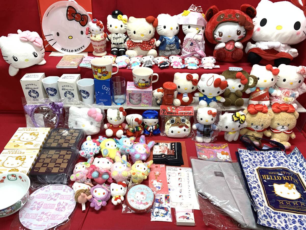 中古】◇ハローキティ◇ カラフルバニー ぬいぐるみ マスコット 12個
