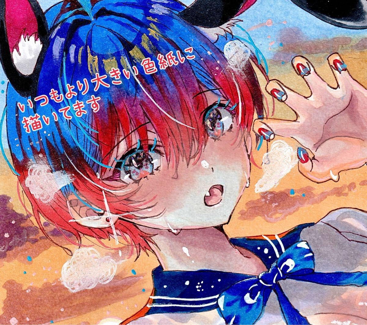 未使用】彫元彫伍 ☆ ハガキ 巨乳バニーちゃん オリジナル バニー