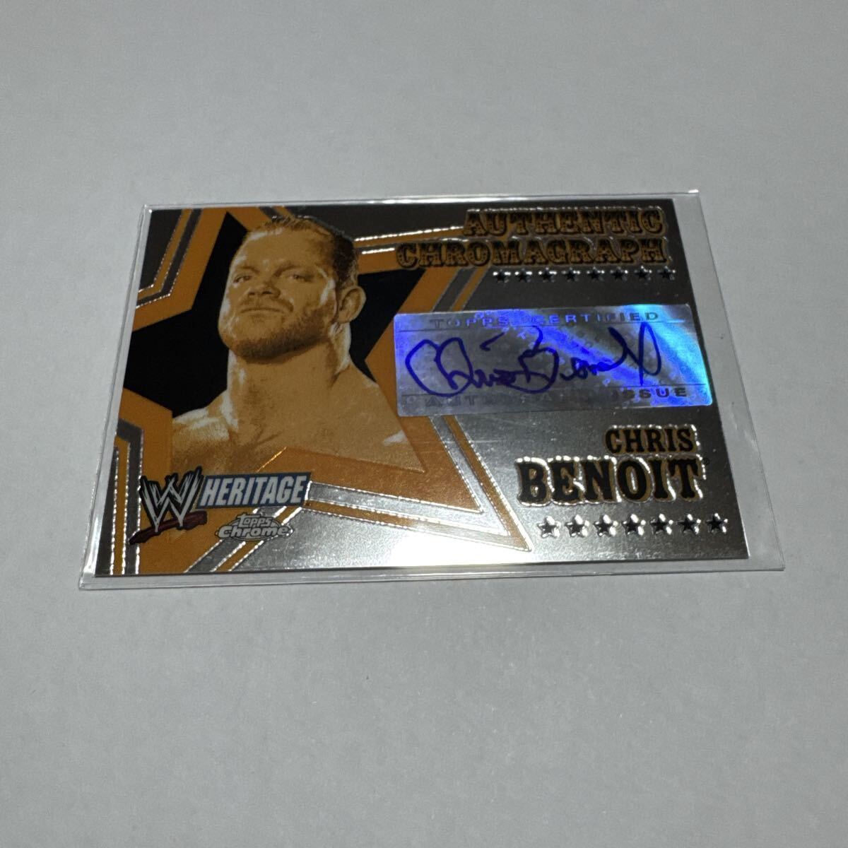 新品】WWE○凶獣 クリス・ベノワ 直筆サインWWE公式プロモの落札情報