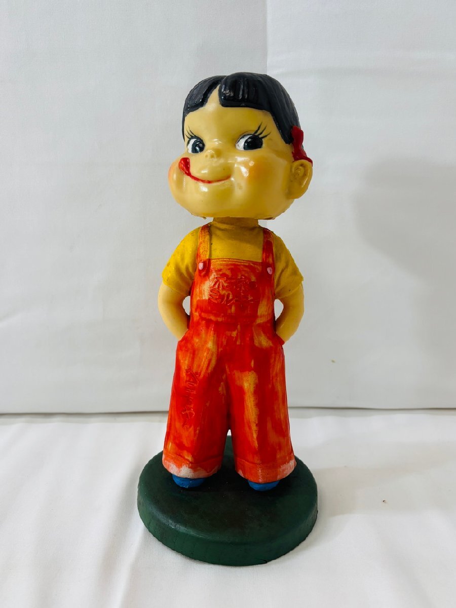 中古】不二家 店頭用 ペコちゃん 等身大 ソフビ 看板 人形 レトロ 昭和