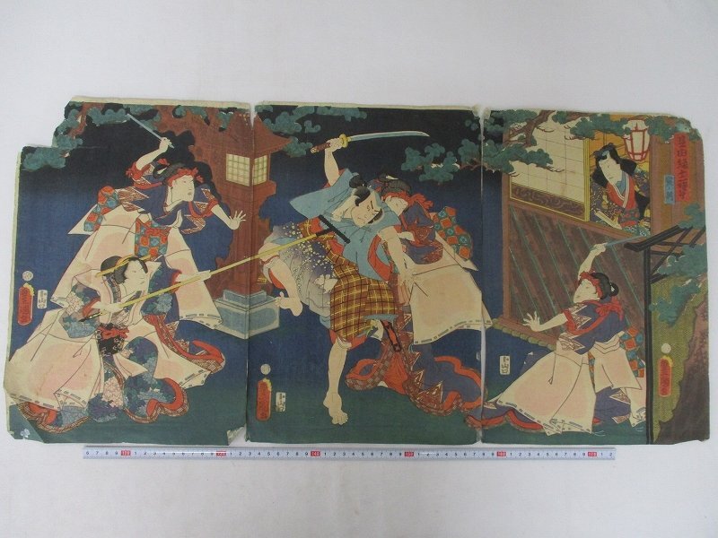 中古】12-13 名品！歌川国貞「春色閨の栞 三冊揃」浮世絵 春画本 艶画