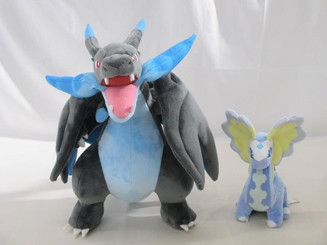 ポケモンセンター　1等　メガリザードンX タオルケット　ぬいぐるみ　モンコレ 新品】1等 ポケモンセンター メガくじ メガ タオルケット フィギュア