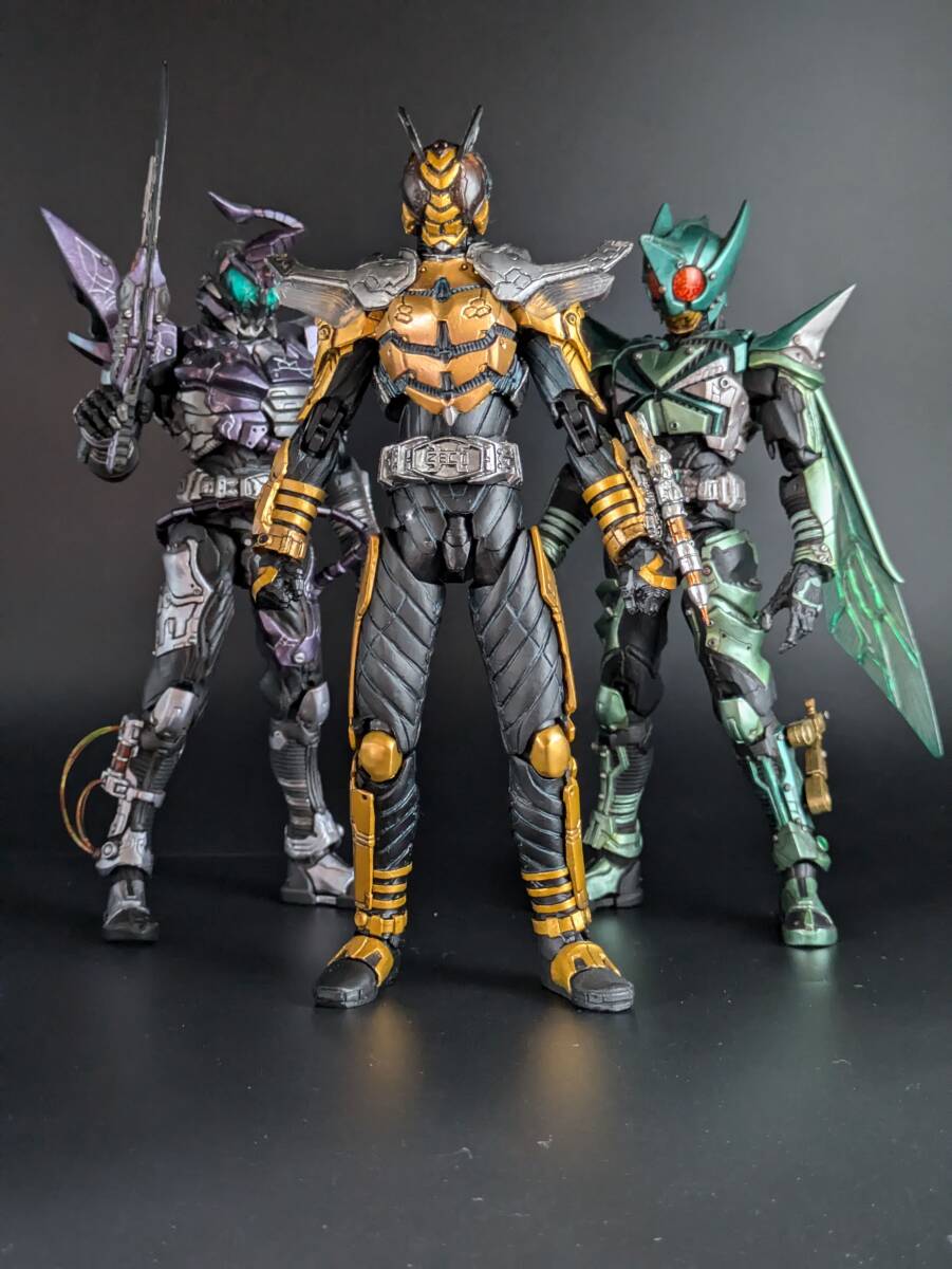 新品】 HG C.O.R.E 仮面ライダーZX サザングロス 改造 リペイント 完成